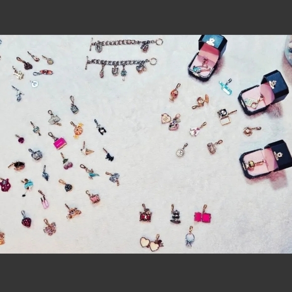 Juicy Couture Gold Pink Pave Cheerleader Megaphone Charm Bracelet Cheer Jewelry - Picture 14 of 14